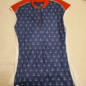 Jolie Ride navy sleeveless cycling jersey